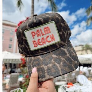 Palm Beach- Leopard Vintage Trucker Hat